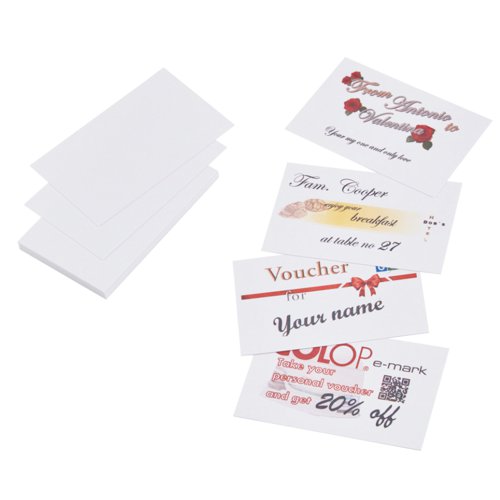 Cartes papier blanc e-mark