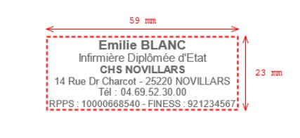 exemple de tampon d'infirmier salarie
