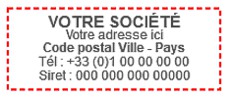 Modèle tampon classique à texte centré, sans logo