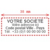 image de Petit tampon 3 ou 4 lignes texte centré